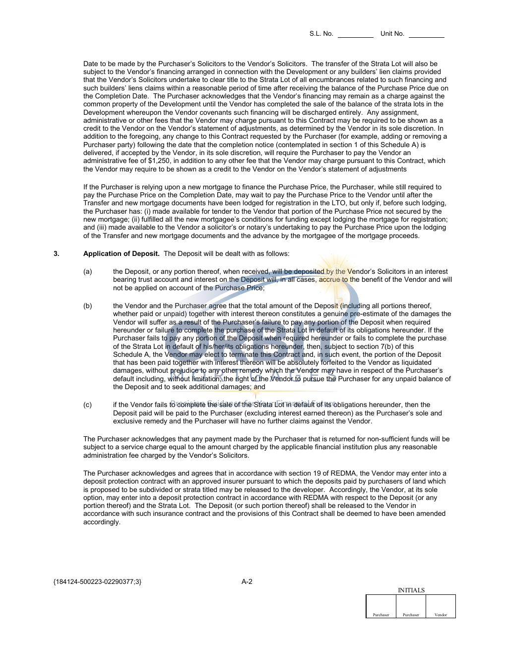 Presale Contract of Purchase and Sale sample page 5