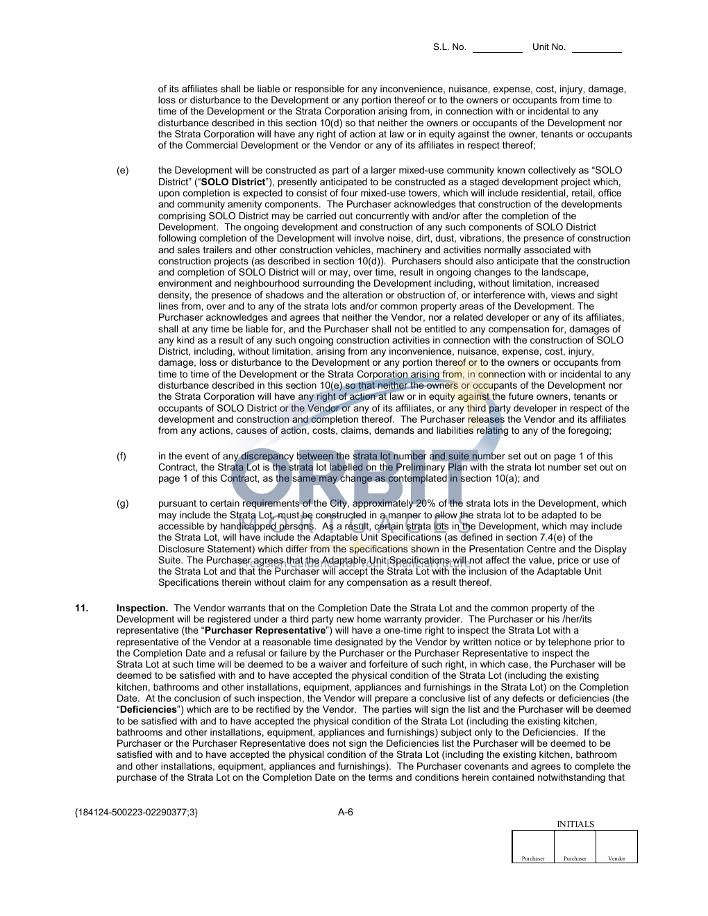 Presale Contract of Purchase and Sale sample page 9
