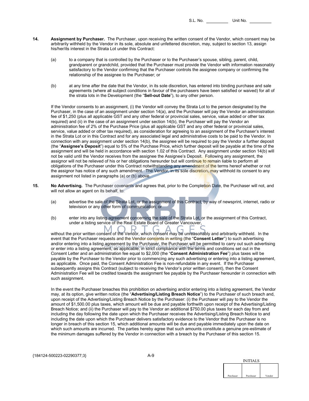 Presale Contract of Purchase and Sale sample page 12