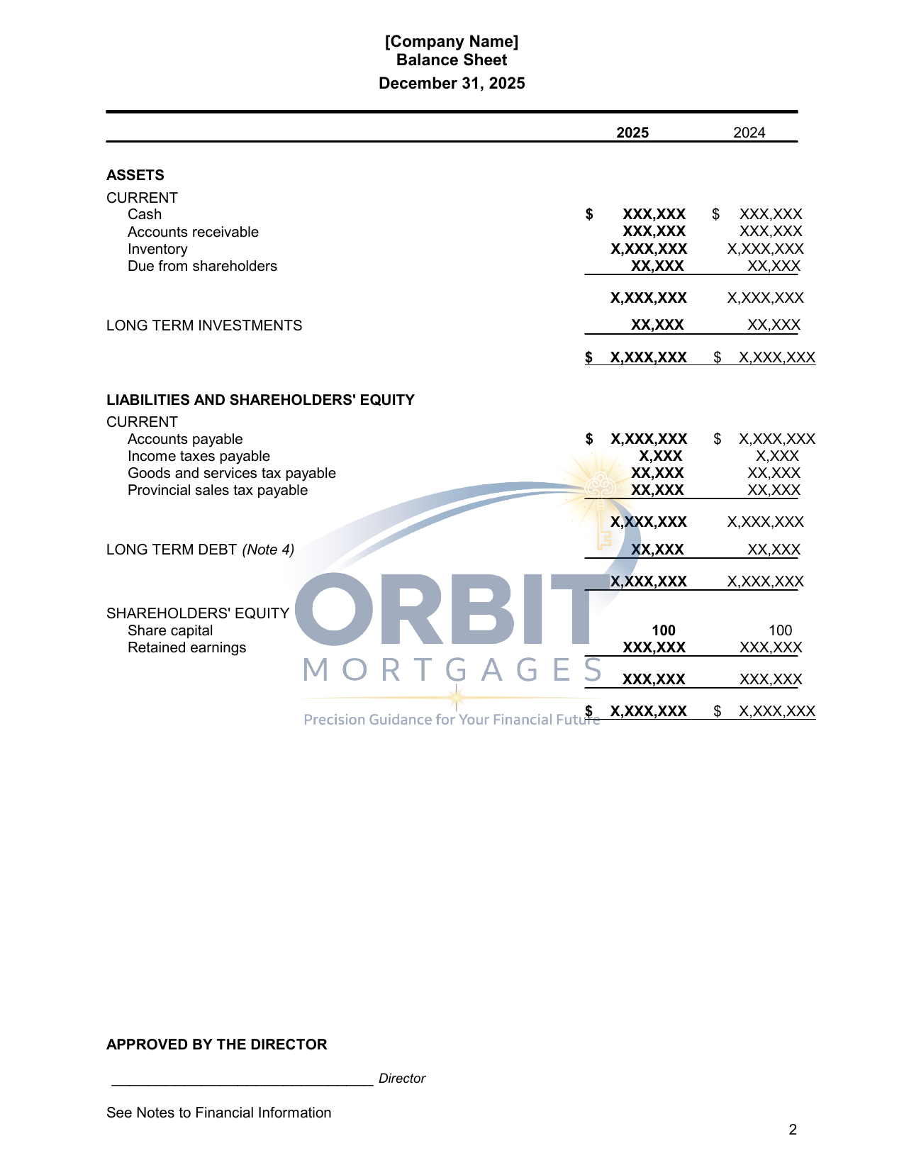 Business Financial Statements sample page 4