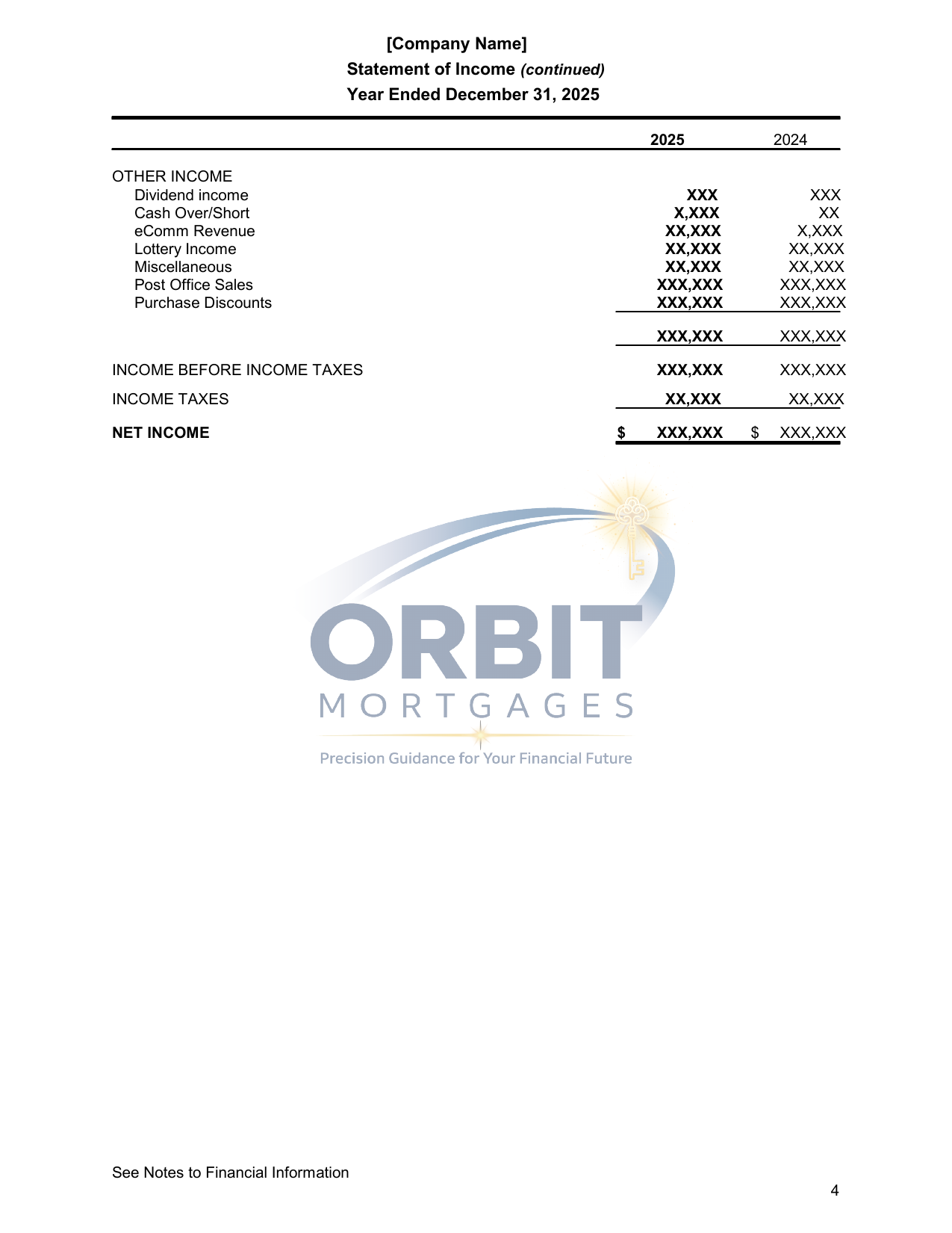 Business Financial Statements sample page 6