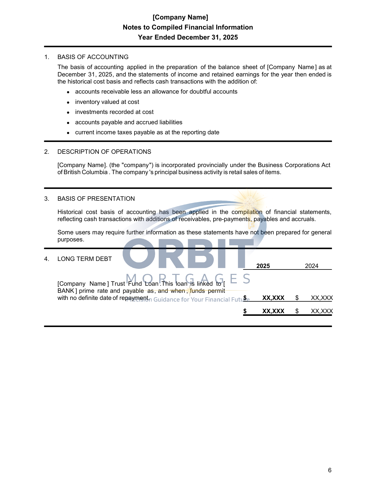 Business Financial Statements sample page 8