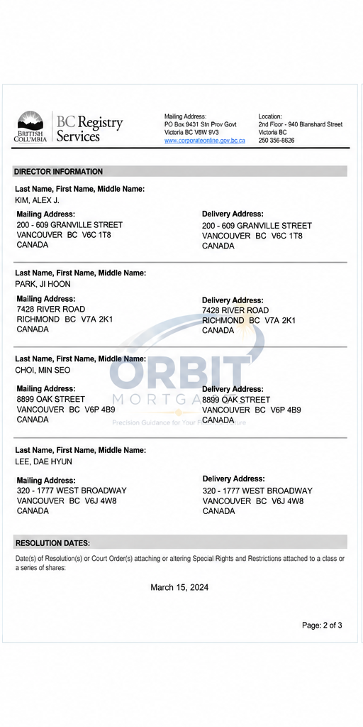 Notice of Articles sample page 2