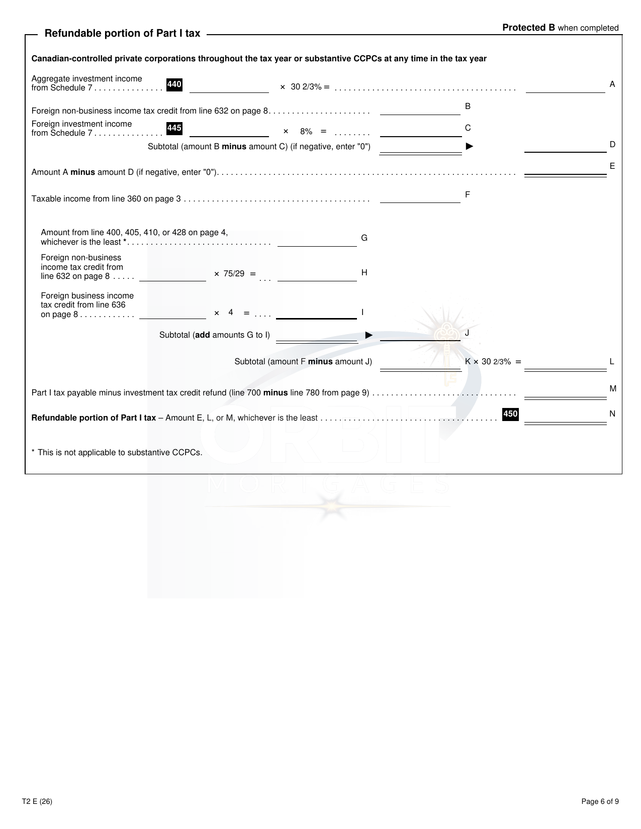 Corporate T2 Return sample page 6