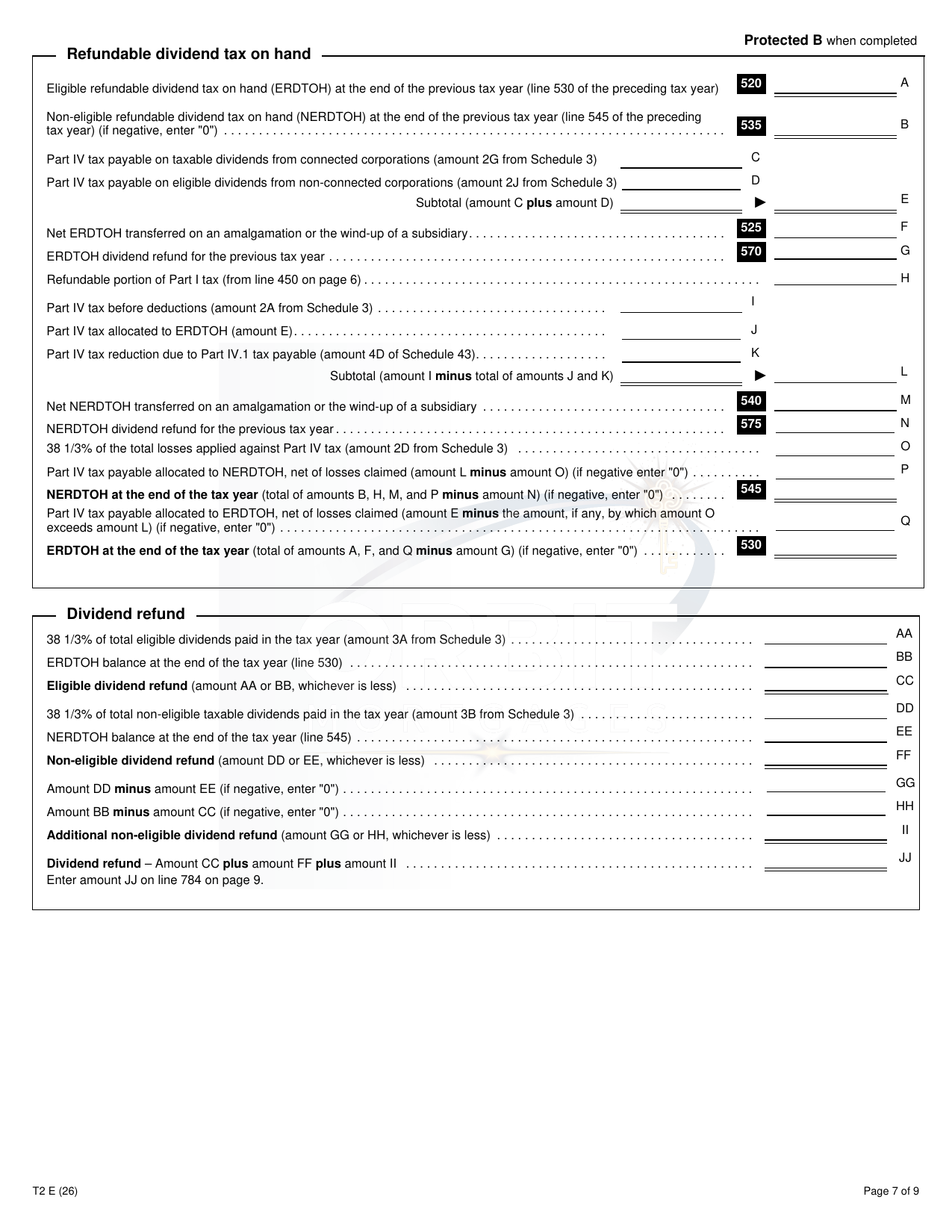 Corporate T2 Return sample page 7
